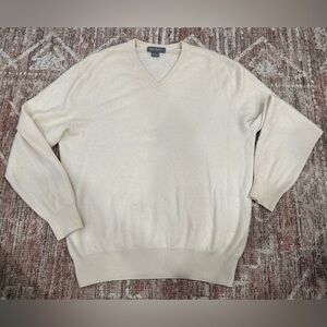 Daniel Cremieux Cashmere Sweater Men L Classic Corpcore Academia Grandpa Ivory